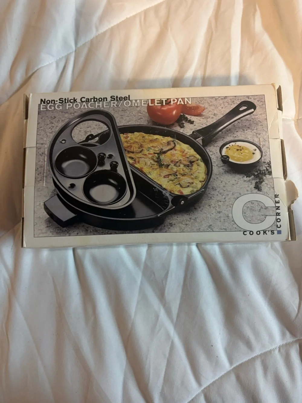 Cooks Corner Non-Stick Carbon Steel Egg Poacher & Omelet Pan - Black like new